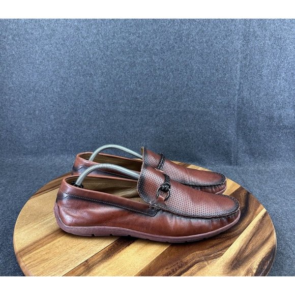 Belvedere Studio Diego 10D Brazil Brown Slip On Comfort MOC Loafer Driver Shoes - Picture 1 of 13